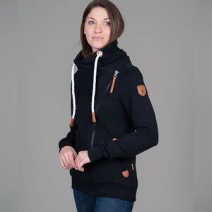 Wanakome Black Hoodie with White Accents